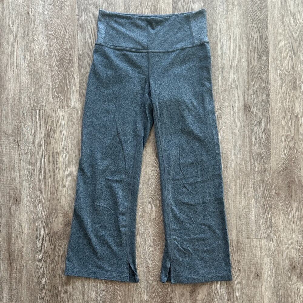 Athleta Barre Kickflare Pants Flint Grey Size Small Powervita High Rise‎